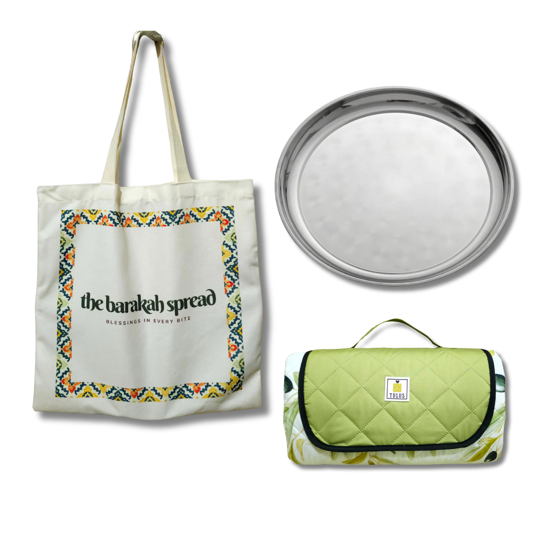 The Barakah Spread Set - Tote Bag & Dining Plate